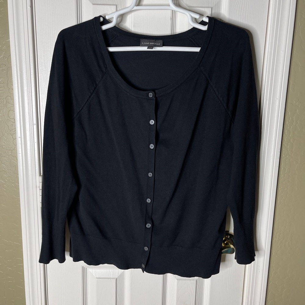 Lane Bryant Classic Black Cardigan Sweater